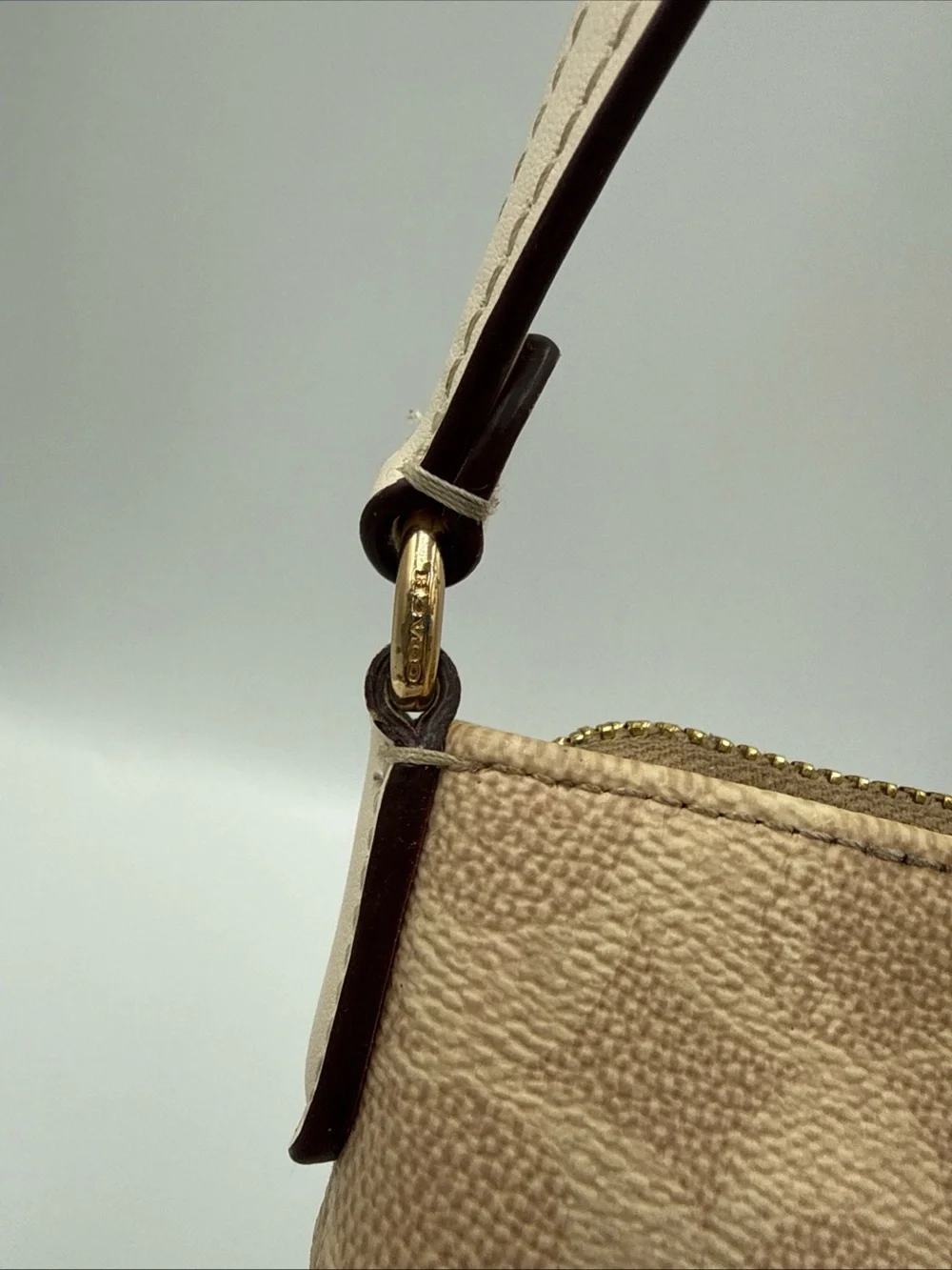 Coach Beige Signature Crossbody Bag